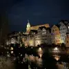 Tübingen waterfront at night